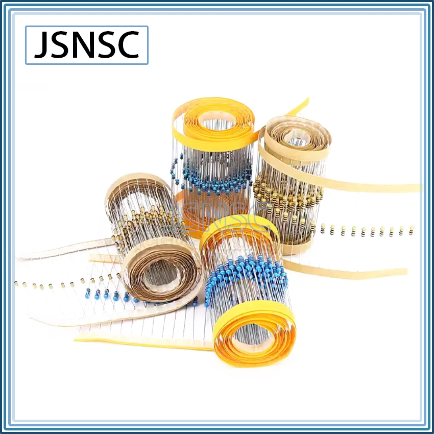 JSNSC 5000PCS 5% 1/4W 0.25W 1K 22K 24K 27K 30K 33K 36K 39K 43K 47K 51K 56K 62K 68K 75K 82K 91K 100K OHM carbon film DIP resistor