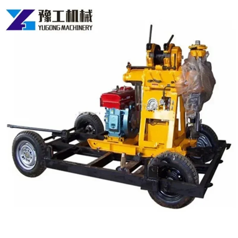 China Borehole Water Well Drill Rig Machine Construction Core Drilling Rig Mining Sample Coring Ground Drilling Rig Machine