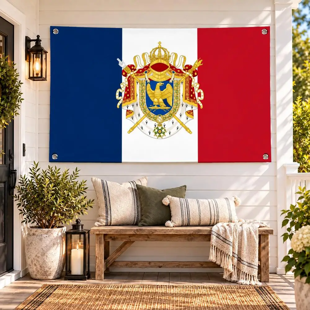Free France Ensign National Flags Polyester Digital Printing Banner for Wall Art Out Door Decoration