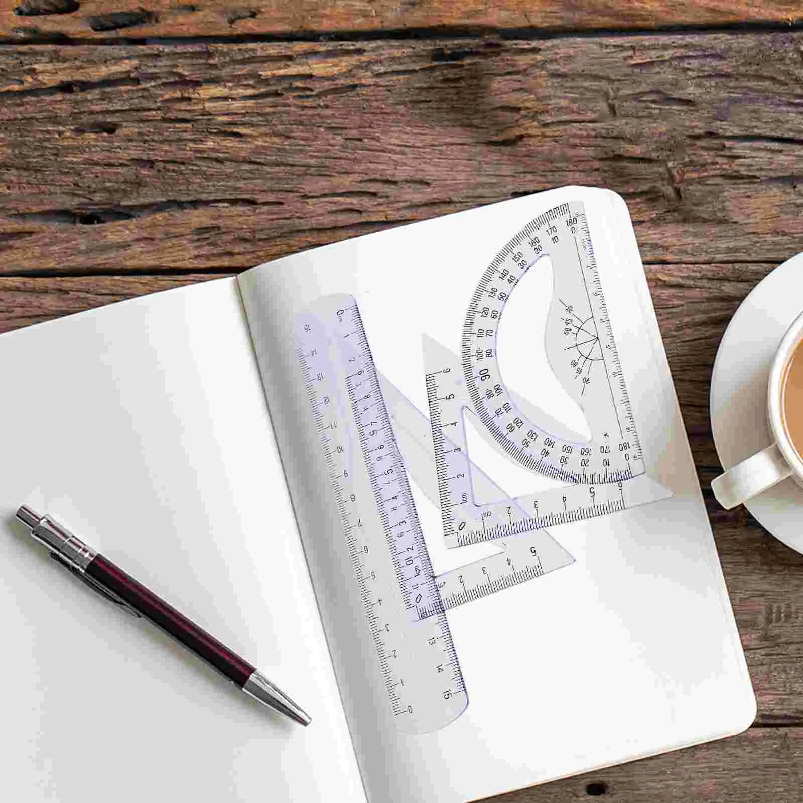 Soft Ruler and Protractor Drafting Tool School Must Have Geometry Students Drawing Office Triangle