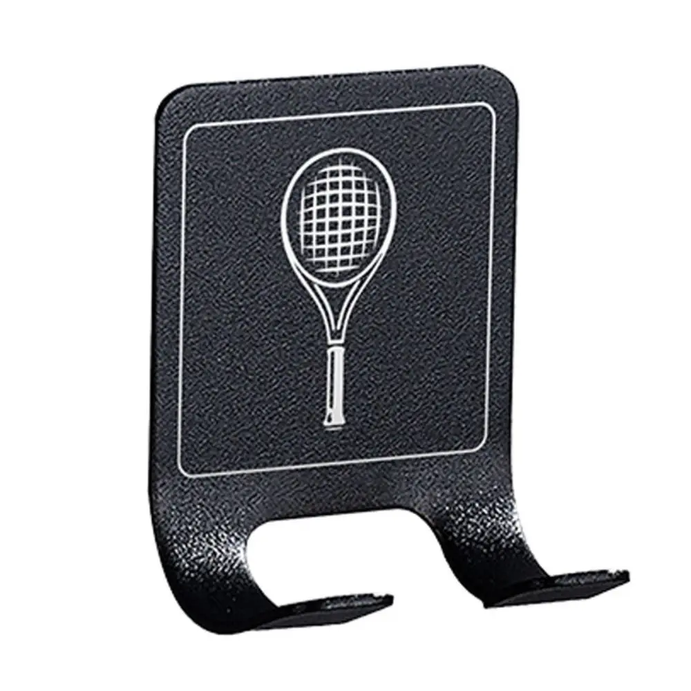 Wall Mounted Tennis Racket Wall Rack Self-adhesive Punch-Free Badminton Rackets Holder Durable Aluminum Alloy Rackets Wall Hook
