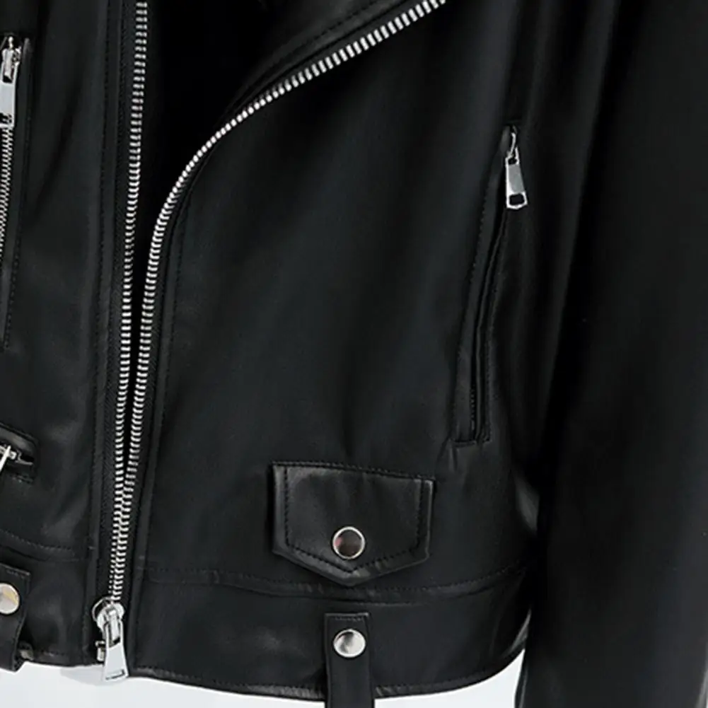 2025 Fashion Winter Faux Leather Jacket Women's Basic Jackets Black Slim Motorcycle Jacket Women Coats Female Jaqueta Outerwear