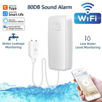 Tuya WiFi water leak sensor SmartLife app control water overflow level detector 80dB sound alarm smart home flood remote monitor