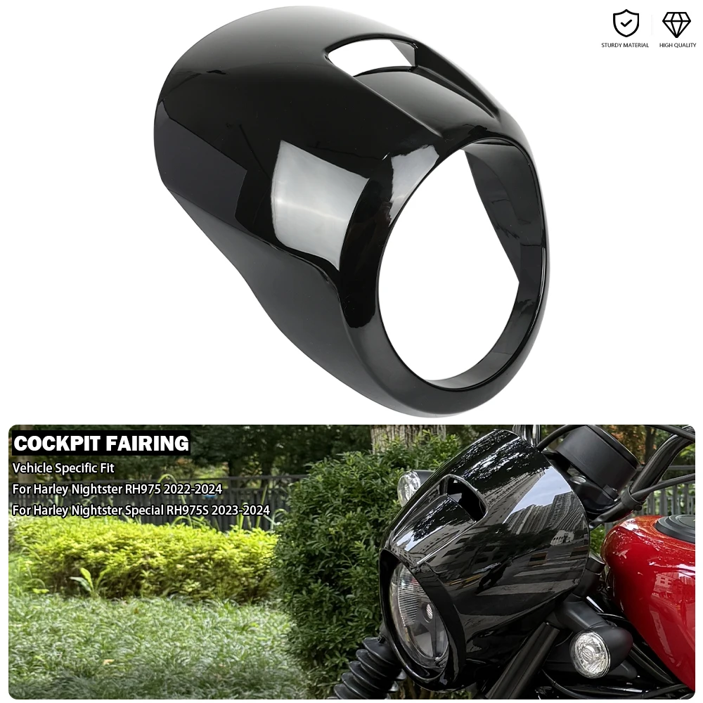 Front Headlight Bezel Windshield Deflector Cockpit Fairing Trim Cover Fits For Harley Nightster 975 Special RH975S 2022-2026