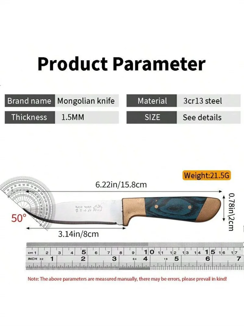 1pc Knife Stainless Steel Meat Cutting Knife Portable Steak Knives Camping Hiking and More Outdoor Kitchen Accessories view 6