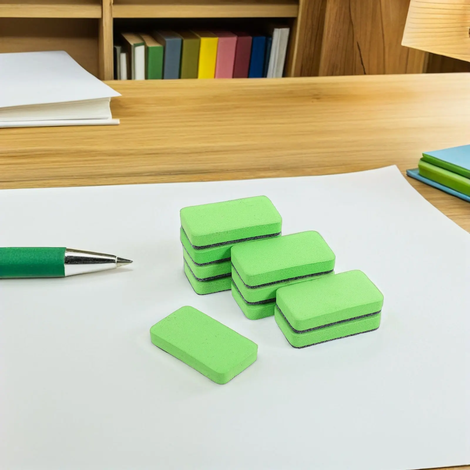 100Pcs Whiteboard Erasers Mini Felt Cloth Dry Erase Cleaner Compact Design for Teachers Office Home Classroom Supplies