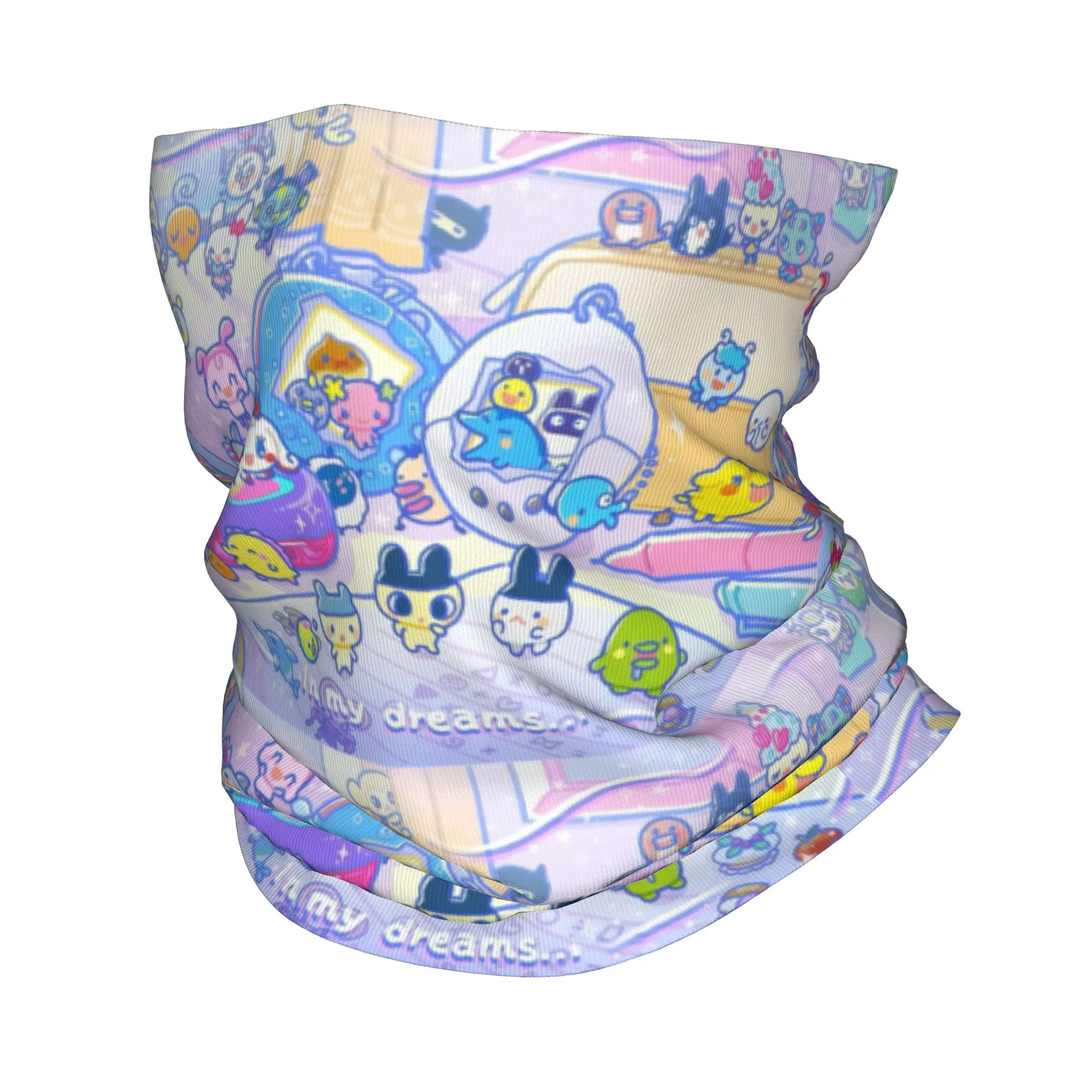 

Custom Tamagotchies Cartoon Bandana Neck Gaiter UV Protection Face Scarf Cover Men Women Headwear Tube Balaclava