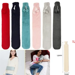 52cm /72cm Winter Long Hot Water Bottle with Faux Fur Removable Cover Case Full Body Rubber Warm Water Bag  Hot Bag