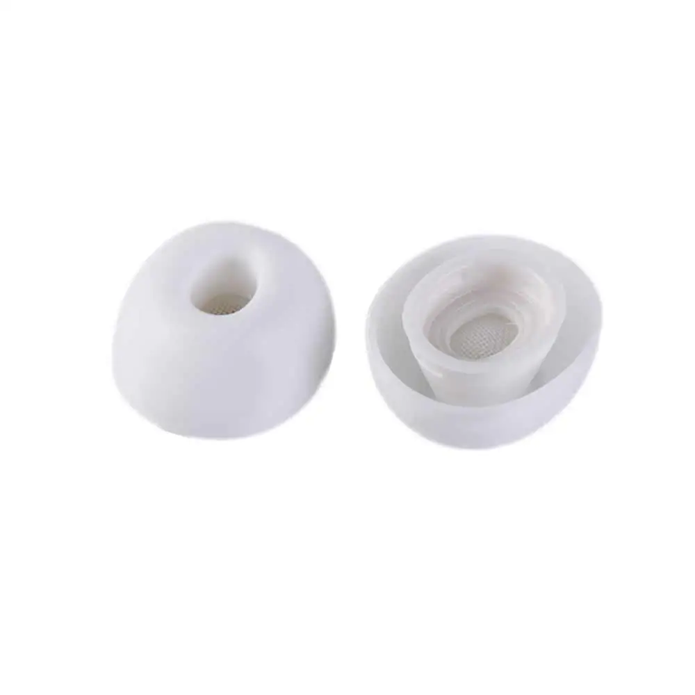 Silicone Earplug tampa substituição, Soft Headphone Eartips, XS, S, M, L, orelha dicas brancas para Airpods Pro 1/2, 1 par