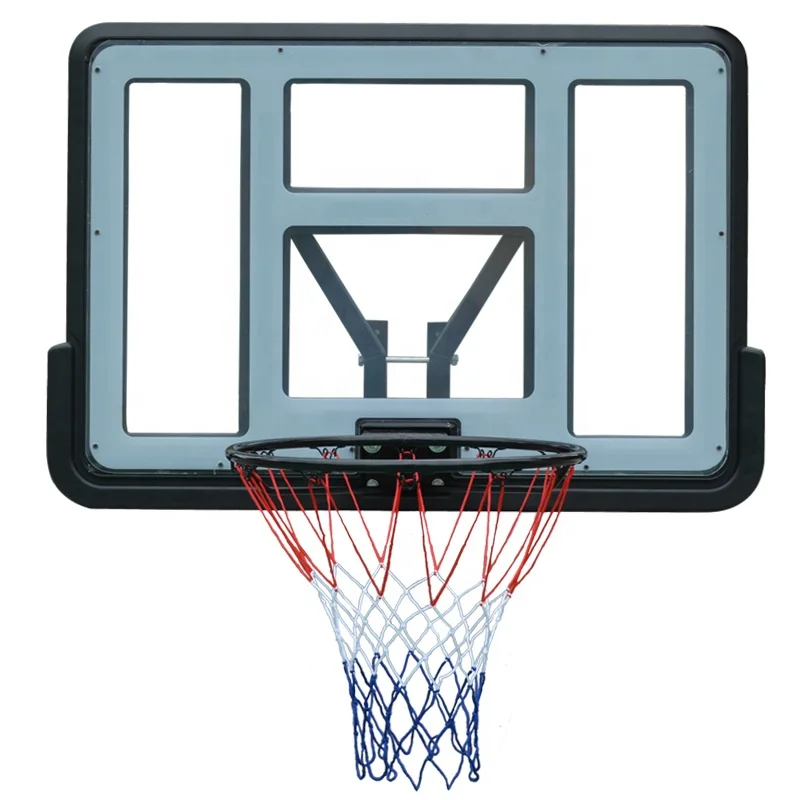 Customizable Transparent Acrylic or Pvc on Pe Frame Wall Mounted Basketball Backboard With Net