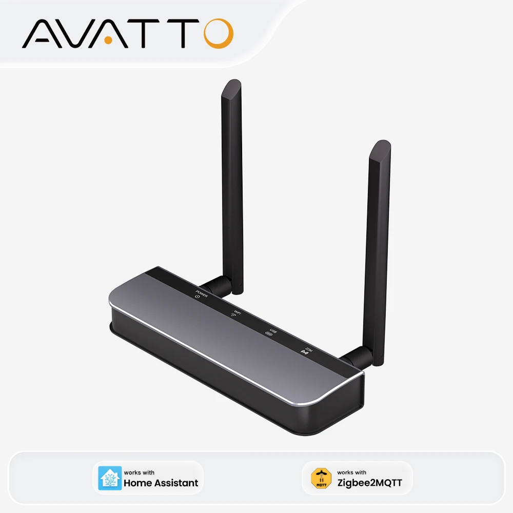 

AVATTO Zigbee2MQTT Dongle Plus High-Performance Chipset Dual-antenna Ethernet,WiFi,USB Connection,Support PoE,Home Assistant