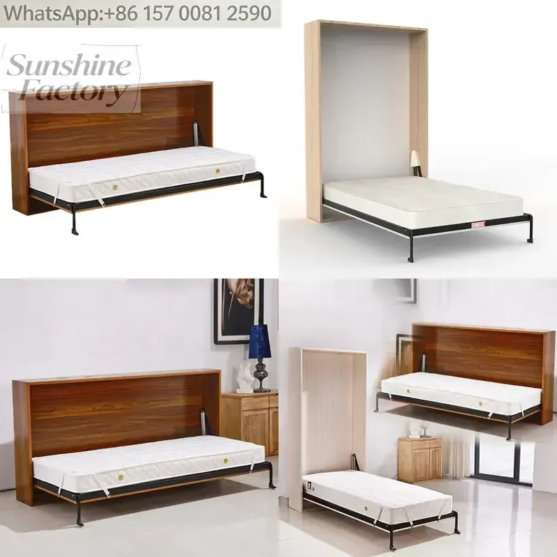 Hot Sale Hidden Folding Flip Bed Mechanism Queen Size Beds Kit Hardware Regular Horizontal Electric Murphy Wall Bed
