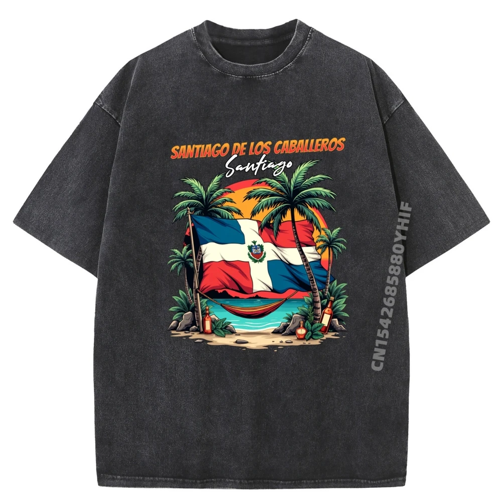 

Santiago De Los Caballeros Dominican Man Футболки с принтом Мужские футболки с рисунком Последняя винтажная стираная футболка