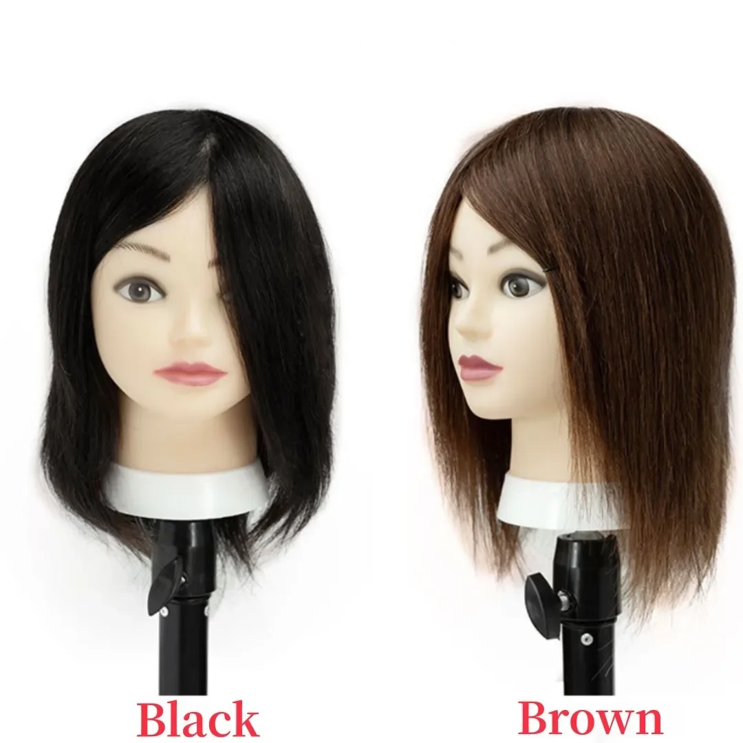 

Hairdressing Training Mannequins Head For Makeup Straight Human Hair braiding Practice Salon Head Hairdresser Styling Tools New