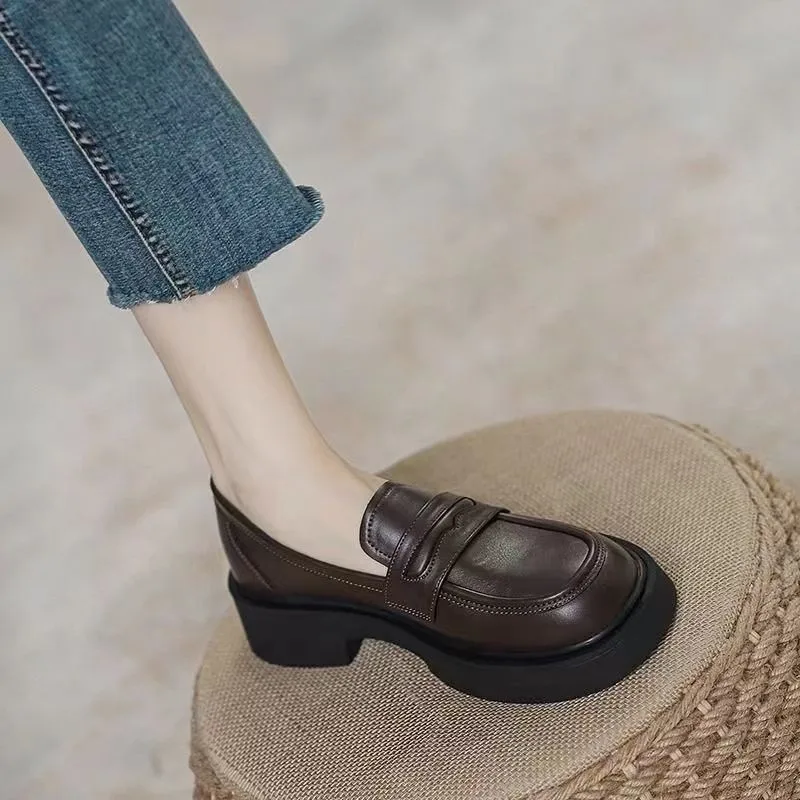 Zapatos de estudiante universitario de estilo japonés nuevos, zapatos de Cosplay de Lolita para mujer/niña, zapatos de plataforma de uniforme negro/café a la moda 2026