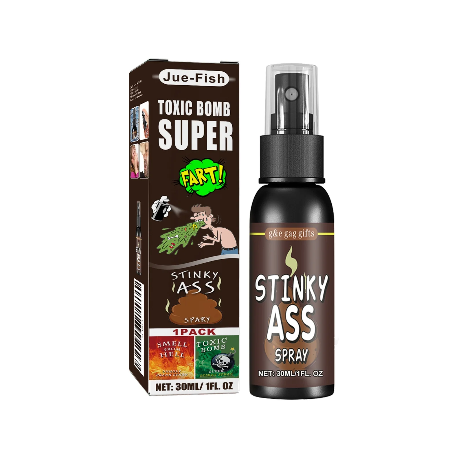 Heißer Verkauf Furz Spray Stink Bombe Streich Flüssigkeit für Witz Stinky Poop Hölle Bombe Geruch Praktische Witz Spielzeug für Freunde Party