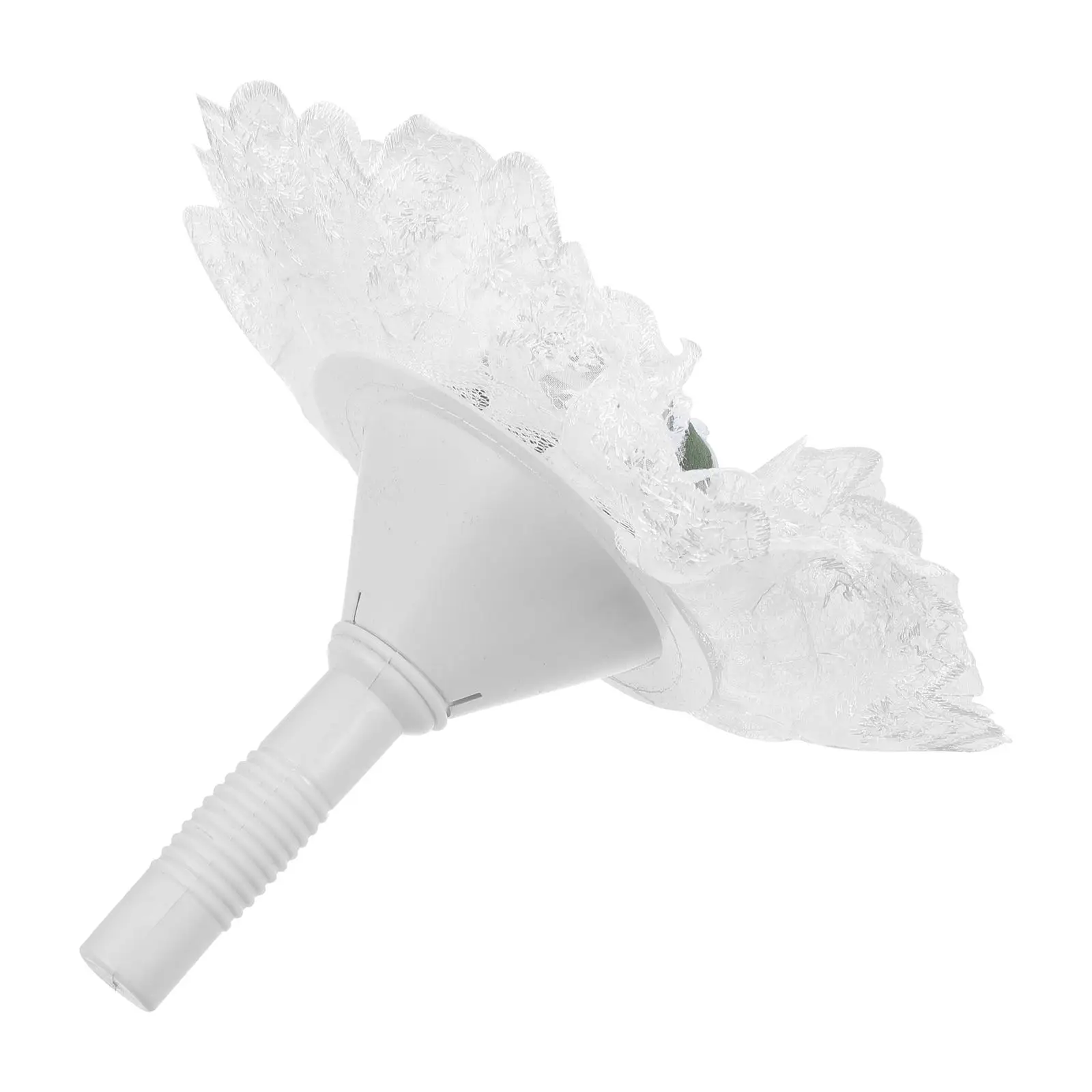 

Bride Holds Flowers Handles Holder Floral Arrangement Large Bouquet Base Wedding Plastic Lace Bouquets Diy for