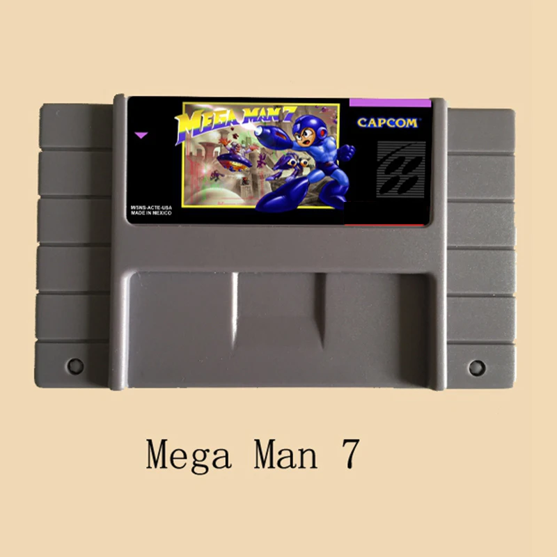 High Quality 16 Bit Mega Man 7 NTSC Big Gray Game Card For USA Version Game Player