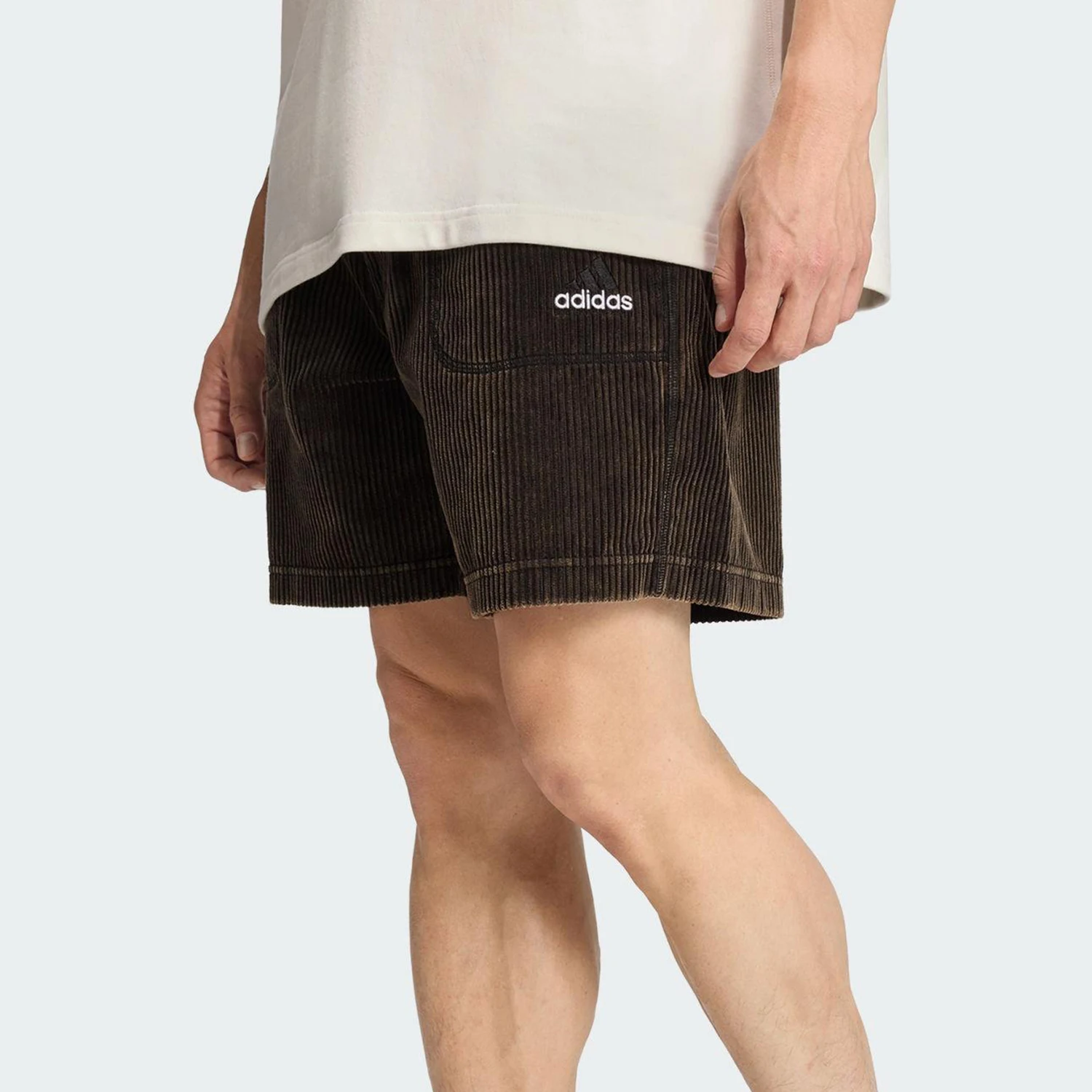 Adidas genuine 2025 Men's Corduroy Sports Loose Retro Short Pants JV7659