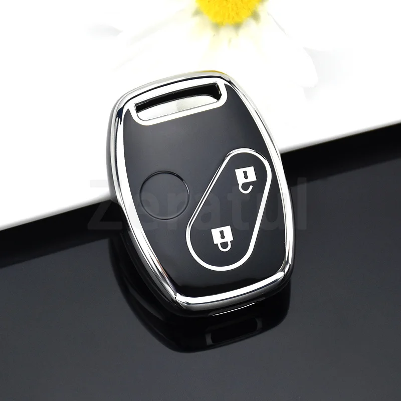 Fashion TPU Car Key Fob Case Cover Keychain Keyless Protector for Honda CR-V SRV FRV Fit CSX Civic Jazz Gr8 Accord Accessories