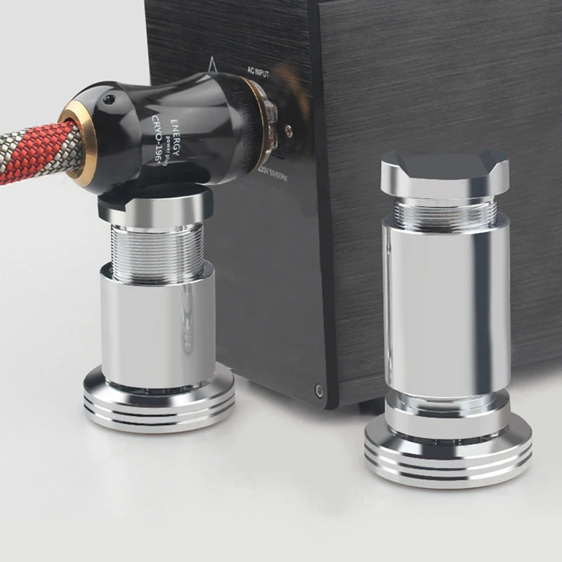 สายสัญญาณเสียงไฮไฟปรับได้อะลูมินัมอัลลอยแผ่นติดเท้าตัวยึดสายเคเบิ้ลพลังงานสำหรับตัวหน่วงการสั่นสะเทือนเล็บ