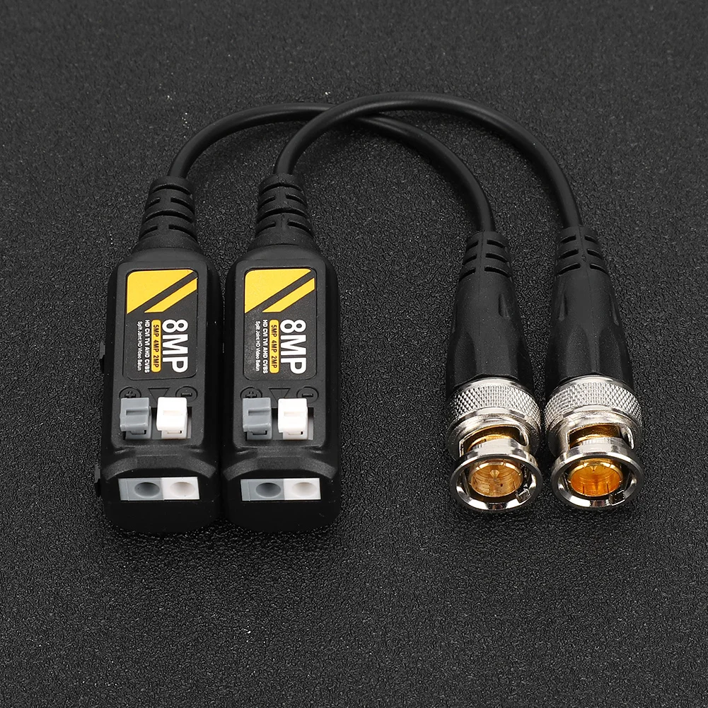 ZK40 2 Pair Male Twisted Pair Transmitter Cable 8MP HD CVI / AHD / TVI / CVBS BNC
