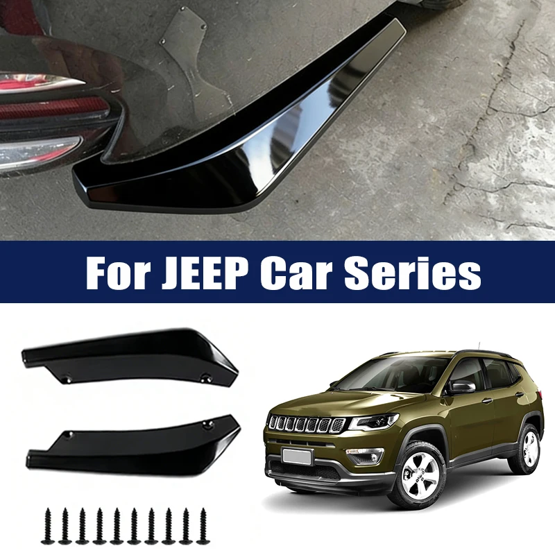 

Car Rear Bumper Lip Diffuser Splitter Spoiler Scratch Protector For JEEP Wrangler GrandCherokee Compass Renegade Cherokee