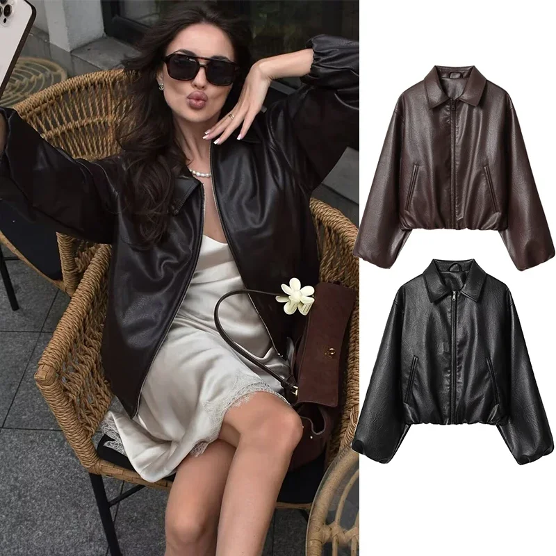 

Women's Autumn Jackets New Coats Fashion Loose Elegant Warm Jackets Women's Chic Street Youth Long-Sleeved Autumn Outerwea