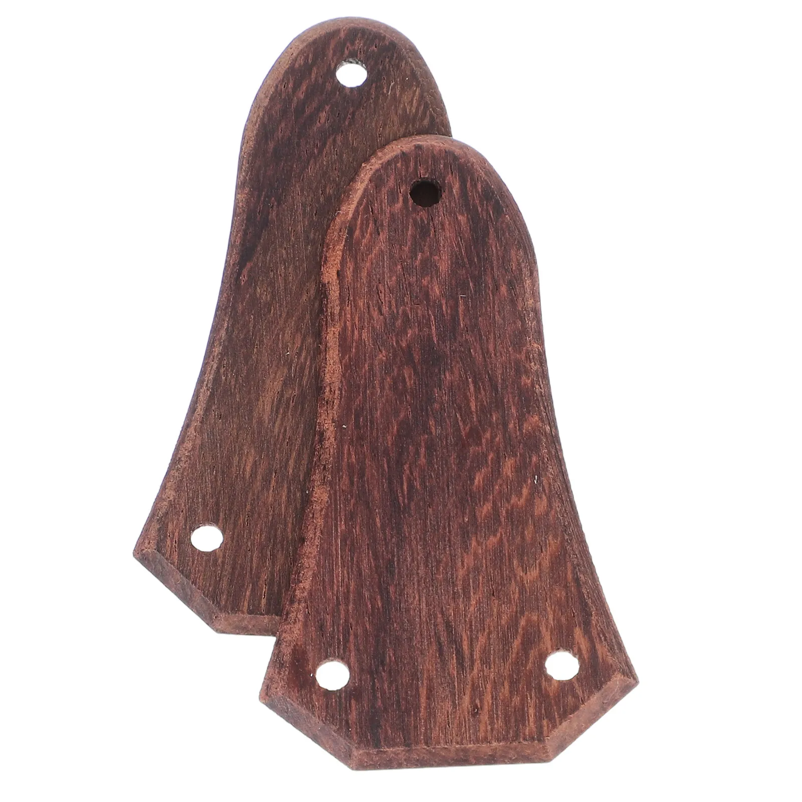 Wooden Electric Guitar Truss Rod Covers 2 Piece Bell Shape Solid Wood Plates for Guitar Bass Repair Parts