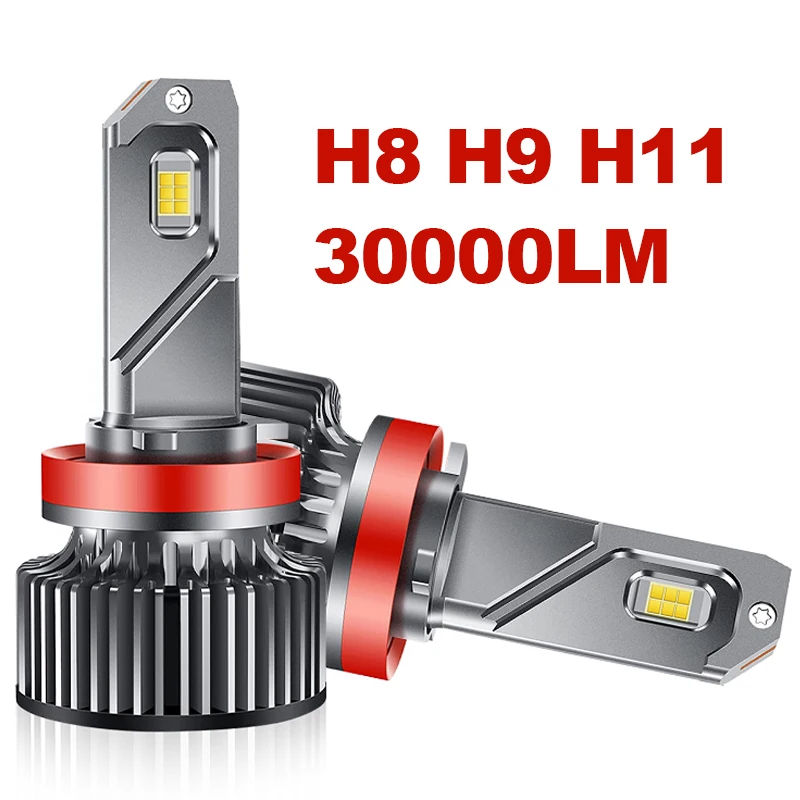 30000LM H11 H8 LED Bulb H9 H16JP Canbus Headlights Fog Light Two Sided CSP 3570 Chips Car Auto Diode Turbo Fan Lamps White 6000K