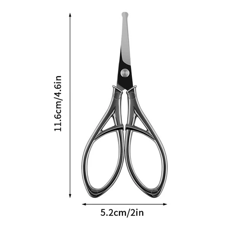 

Ножницы для волос в носу, мини-триммер из нержавеющей стали + АБС-пластика с круглой головкой, триммер для волос в носу, портативная эргономичная машинка для стрижки волос в носу