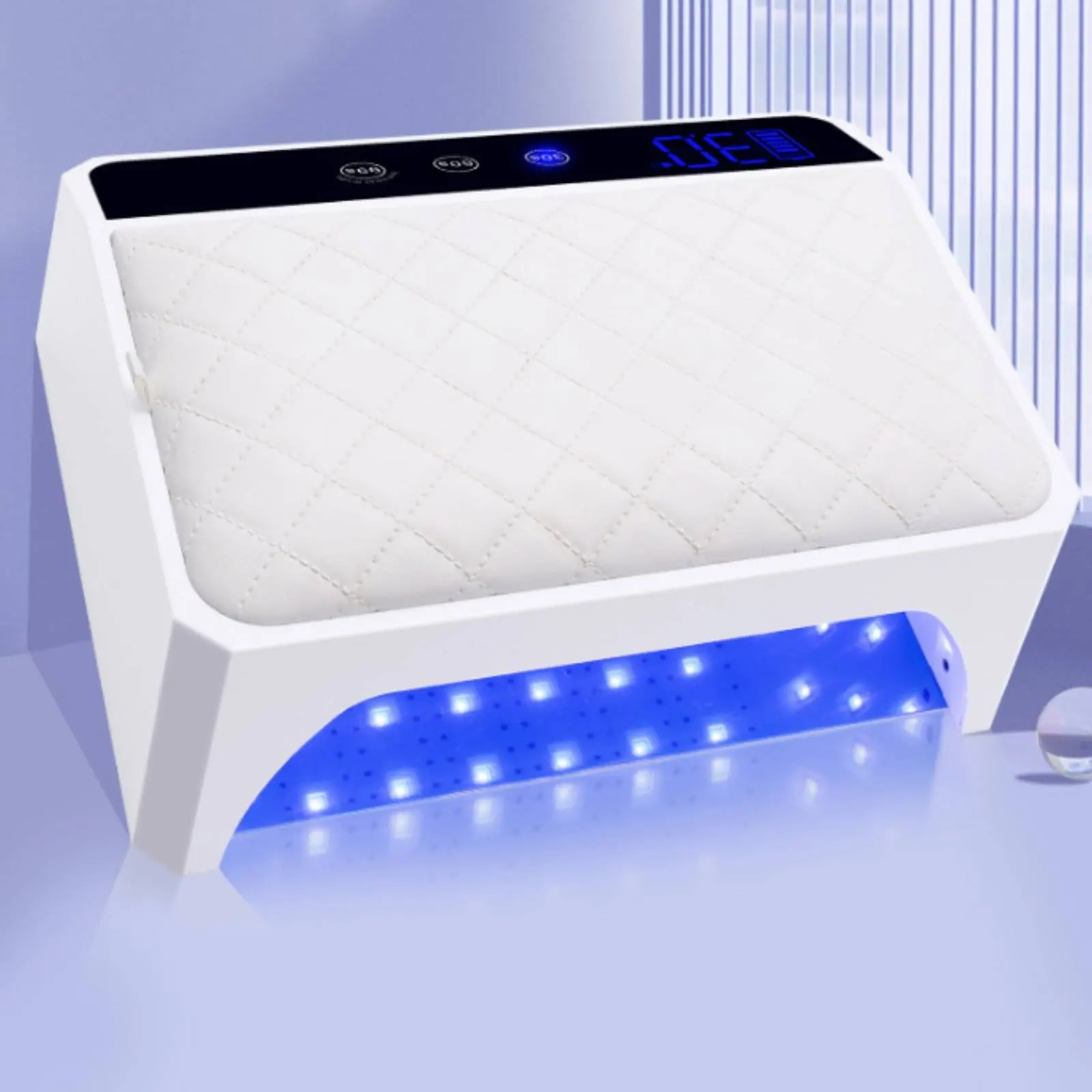 

Illuminating Nail Curing Machine Large Space Battery-Powered Nail Lamp with Hand Rest Cosmetics Electronics 4 Timer Settings