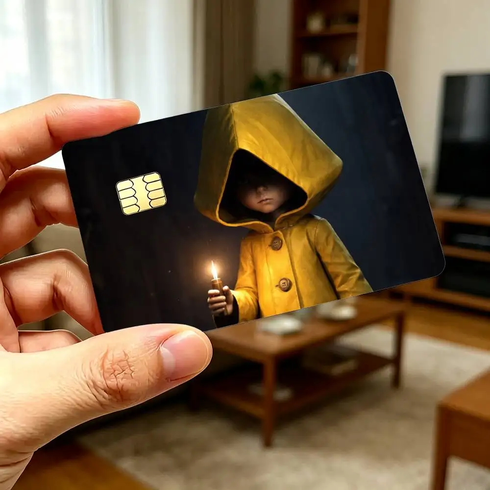G-Game L-Little N-Nightmares High‑Res Game Chip Decals Credit Card Mini Waterproof Vinyl Ornament Useful Gift