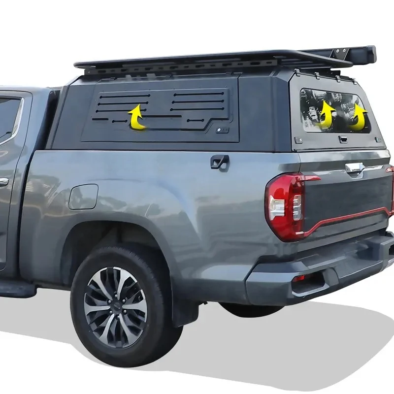 High Quality Custom 4x4 Waterproof Aluminum Hardtop Canopy Topper for Hilux Ranger Raptor Gladiator