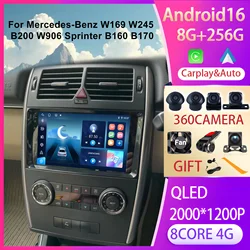 Android 15 Car Radio For Mercedes Benz B200 W169 W245 Viano Vito W639 AB Class Sprinter W906 GPS Carplay Multimedia Video Player