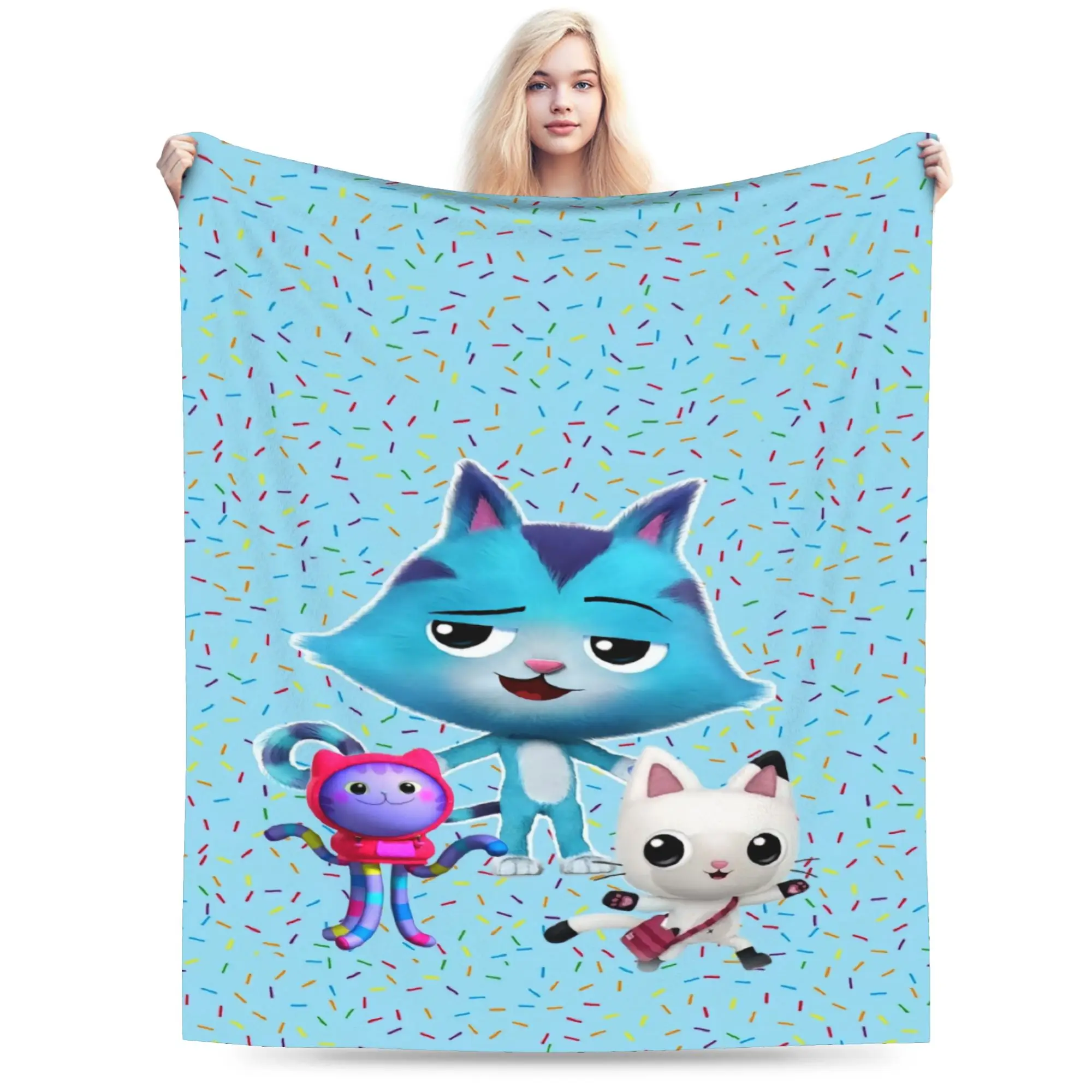 Gabbysed dollhouses Blanket Quality Super Soft  Bedding Throws Winter Boy Girl Couch Chair Sofa Bed Comfortable Bedspread