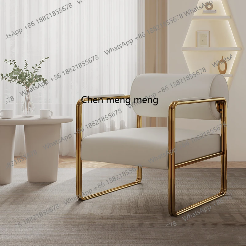 

Baushaofeng metal frame single sofa business negotiation chair cafe hotel lobby sofa chair