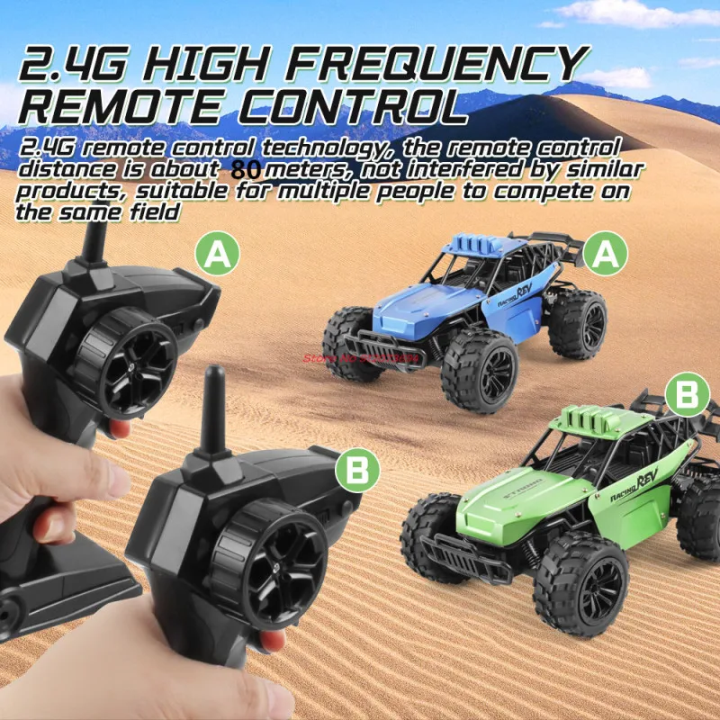 Wysokobiegowy samochód RC terenowy 1/16 30KM/H, zabawki wyścigowe, 2.4G 4WD Rock Crawler, zdalnie sterowany monster truck bezprzewodowy RC