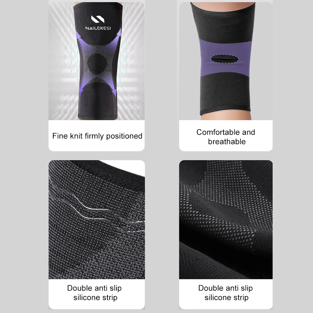 1Pair Plus Size Knee Brace Compression Sleeve for Knee Pain Relief, Arthritis, Workout,Swelling – Men Women Running Gym S-4XL