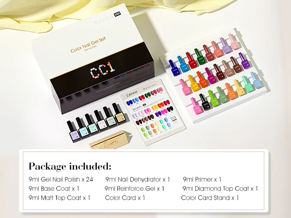 CANNI HEMA FREE Nagelgel-Nagellack-Set, TPO-FREI, VIP-Set, wunderschöne Farbe, semi-permanent, vollständige Abdeckung, Soak Off UVLED-Gel-Lack – Detail 17