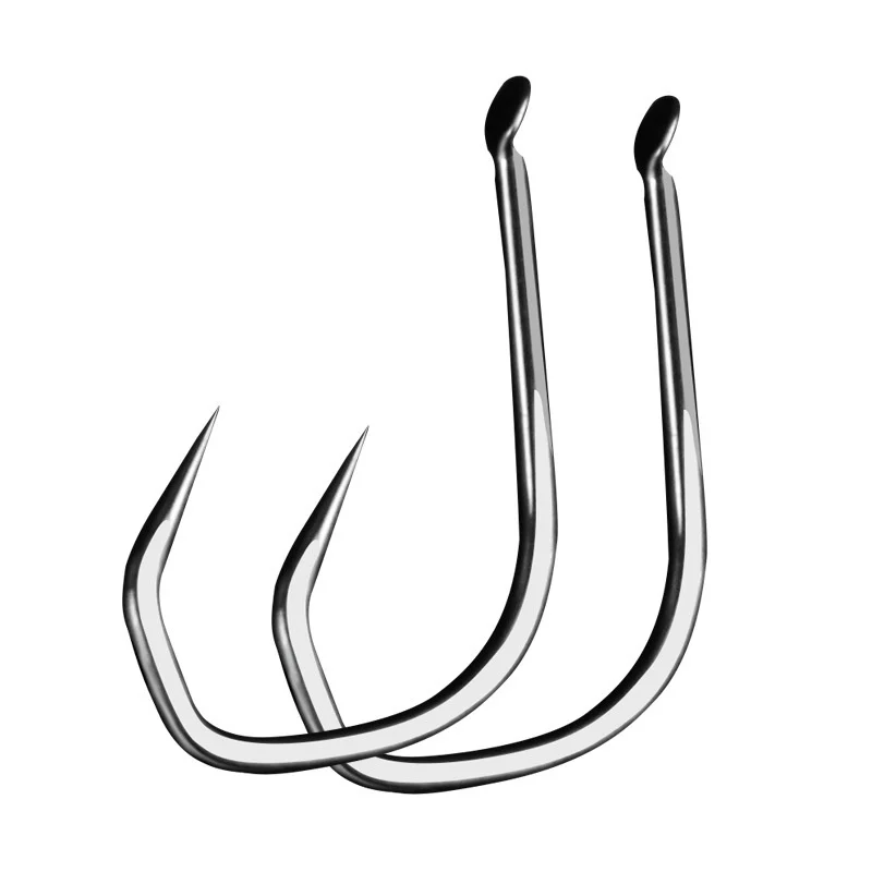 

1000pcs Carp Fishhooks Alloy Steel Fishhooks Non-Barb Curve Shank Competitive Black Pit Forged Triangle Style Fishing Hook Pesca