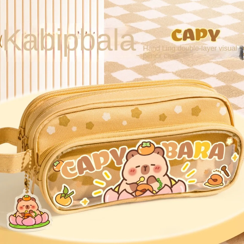 

Ins Large Capacity Candy Colored Pencil Bag Dopamine Cartoon Stationery Storage Bag Canvas Portable Pencil Case Students