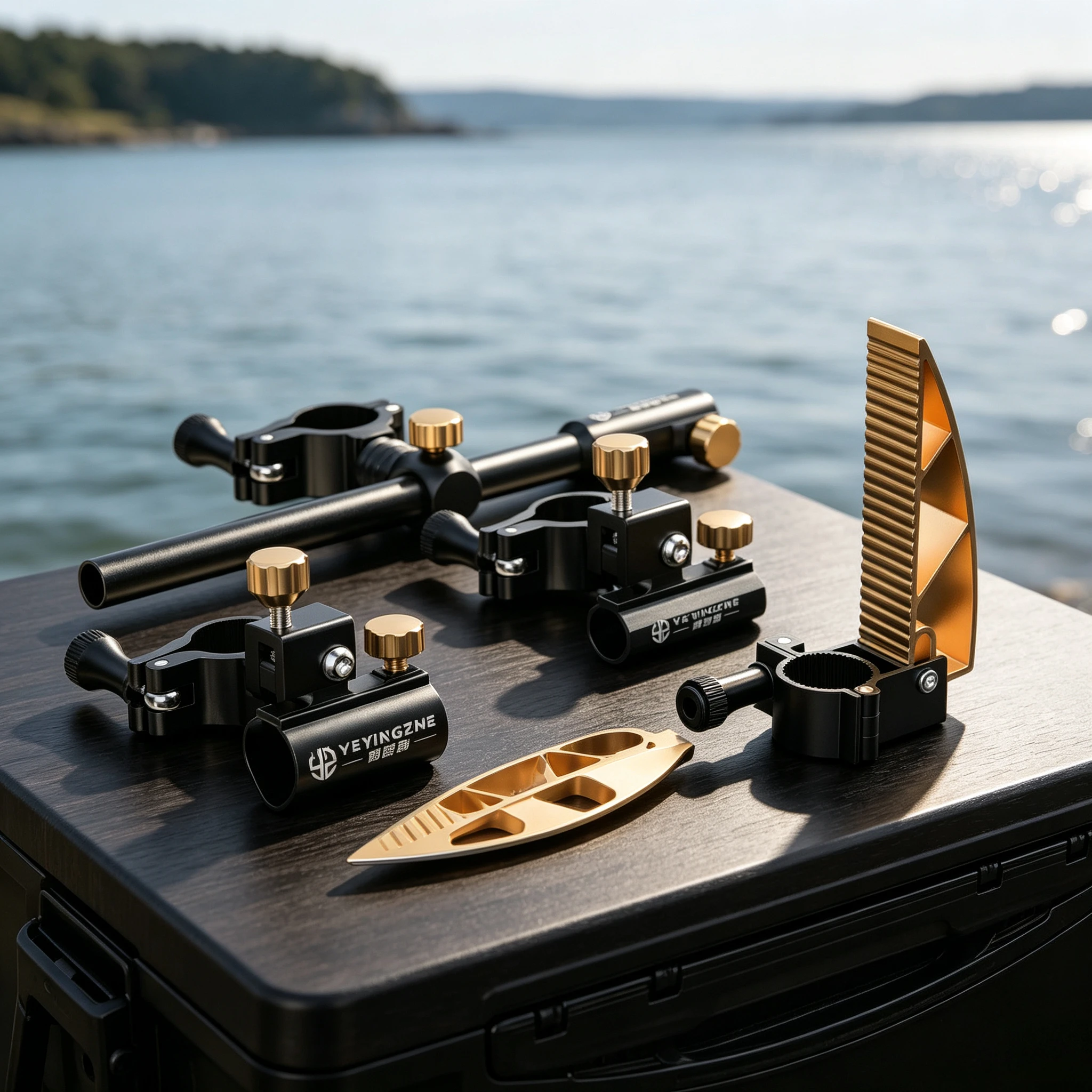 Universal Accessory Set for Knight Fishing Chair, Rod Holder, Fish Keepnet Mount, Umbrella Bracket, Pedal and Bait Tray Rack