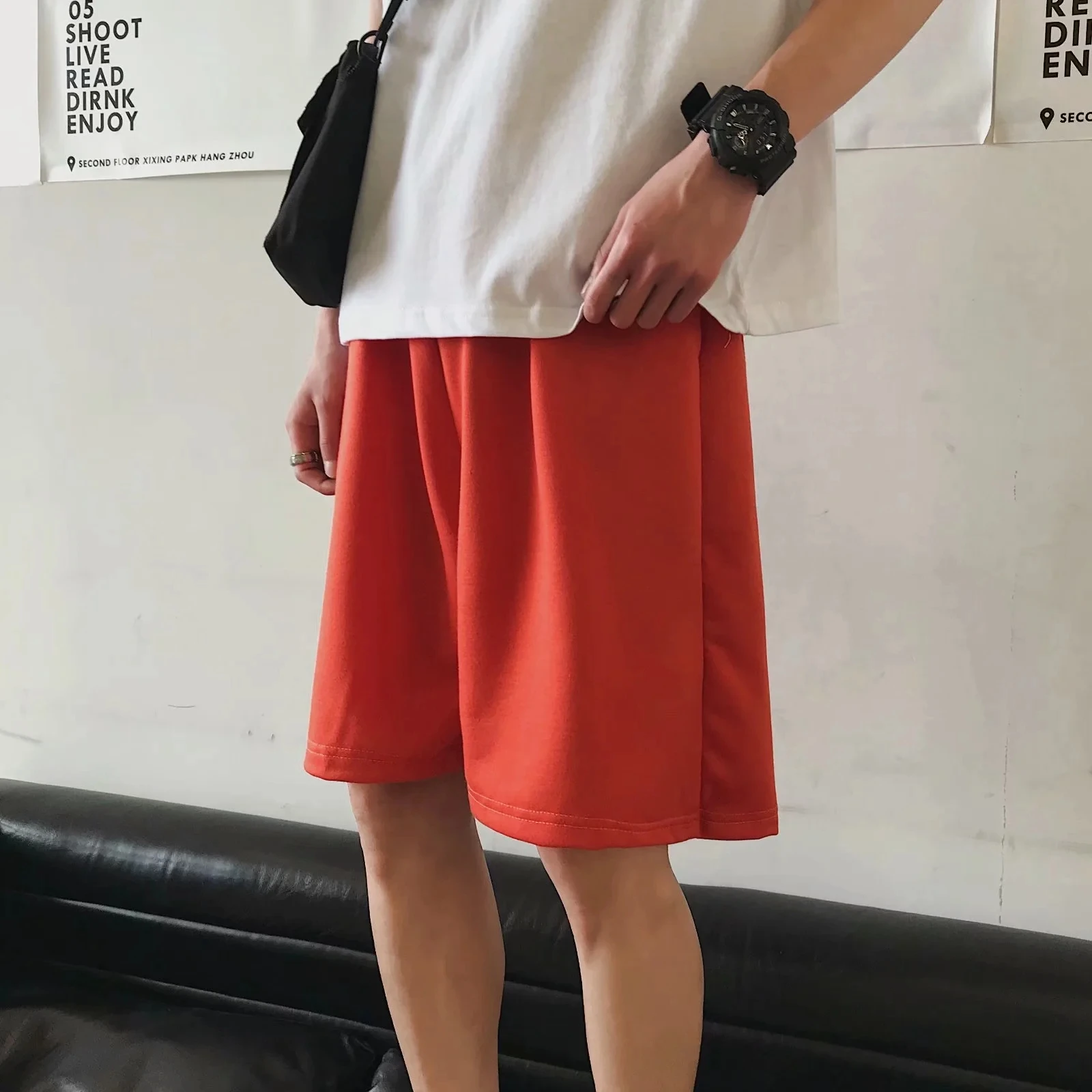 Men Summer Thin Shorts Breathable Pants Sports Casual Basketball Run Wear Fitless Loose Bottoms Skin-Friendly Comfortable Shorts