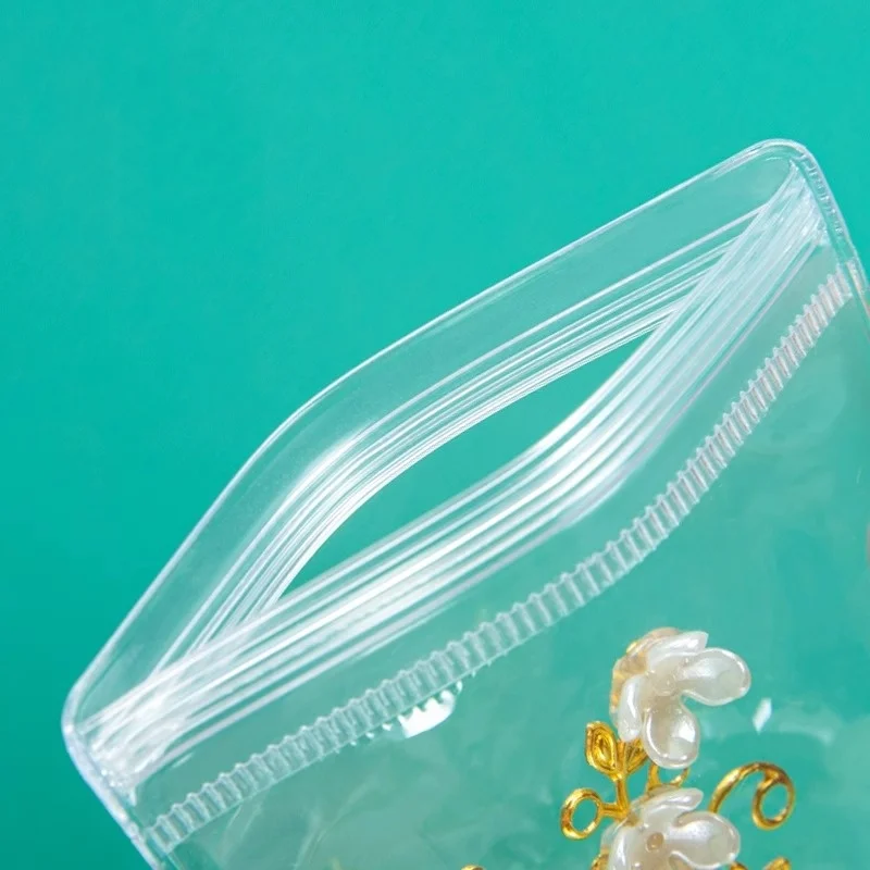 StoBag Transparent PVC Long Jewelry Packaging Ziplock Bags Plastic Sealed Storage for Necklace Bracelet Waterproof Thick Pouch