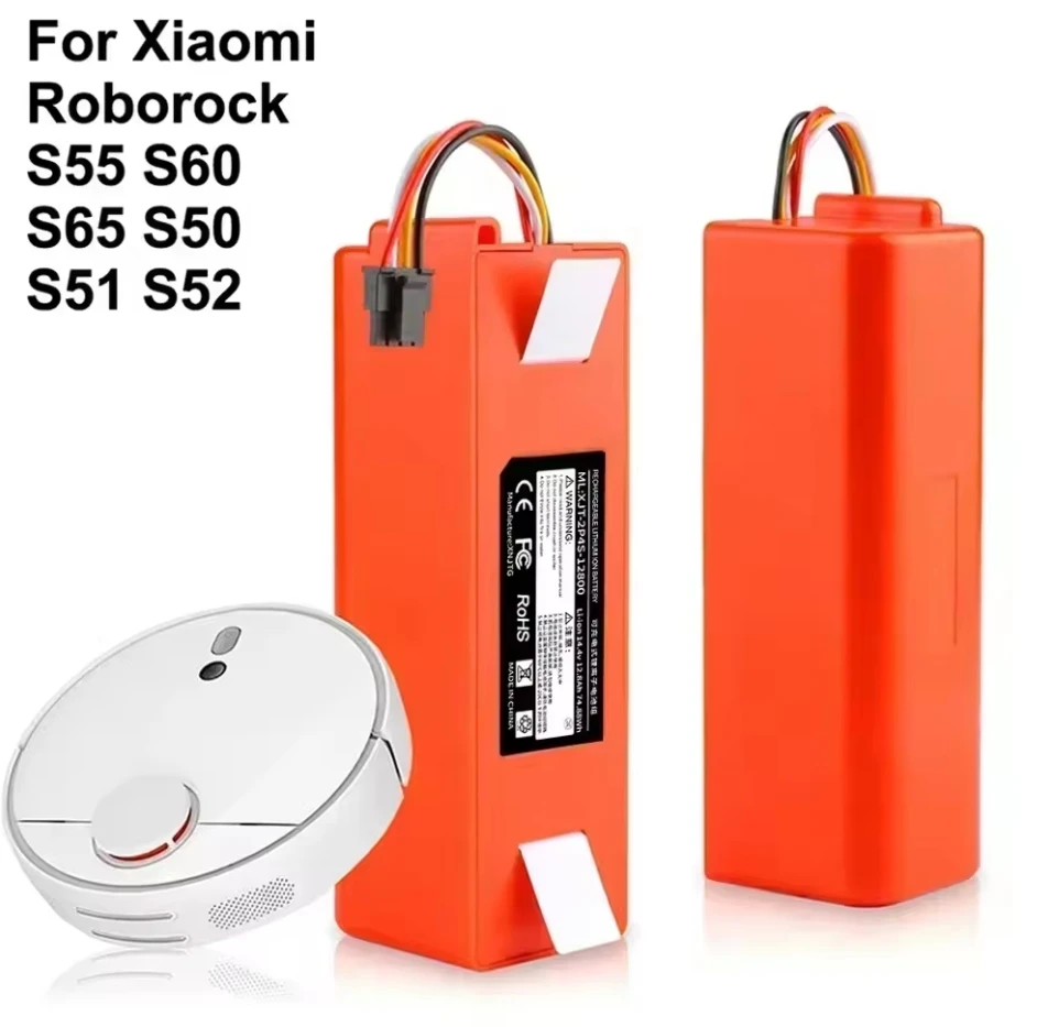 

14.4V High Capacity Li-ion Replacement Battery for Xiaomi Roborock S50 S51 S55 Robotic Vacuum Cleaner Rechargeable Durable