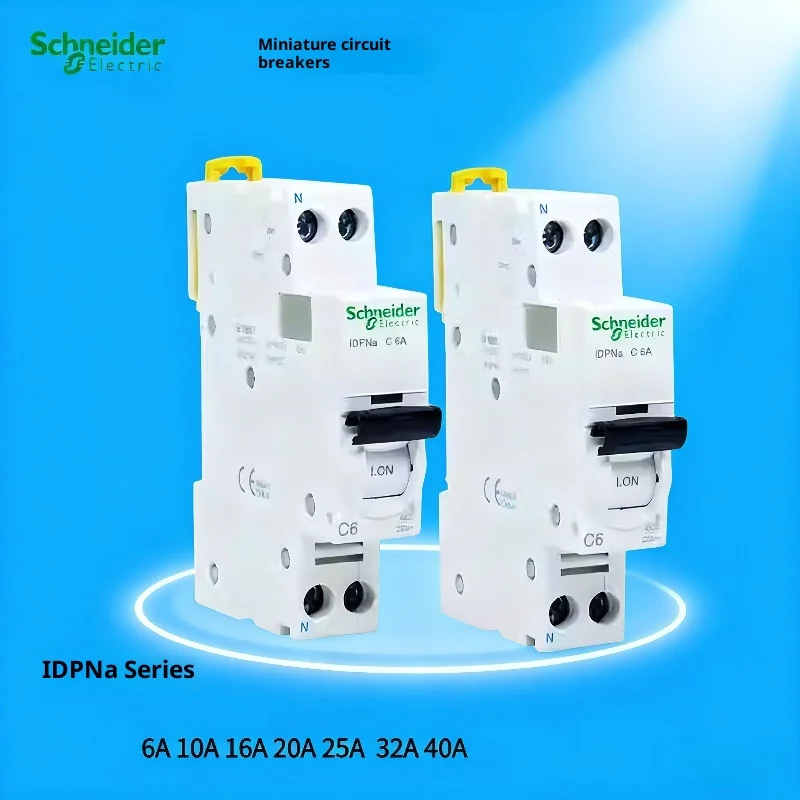 

Schneider Acti9 IDPNa 1P+N Small Circuit Breaker 6A/10A/16A/20A/25A/32A/40A ，IDPNa Leakage Protector