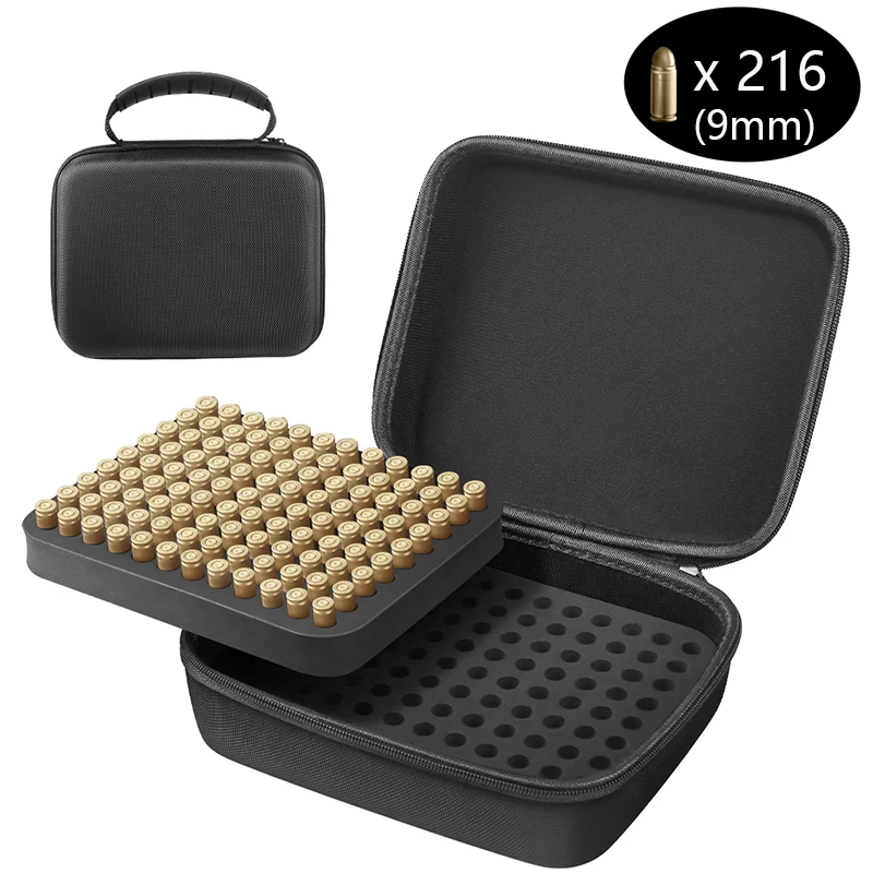 

9mm Ammo Bag 216/99/50 Rounds Ammunition Holder Bullets Storage Case Portable Cartridge Box for Hunting Shooting Accessories