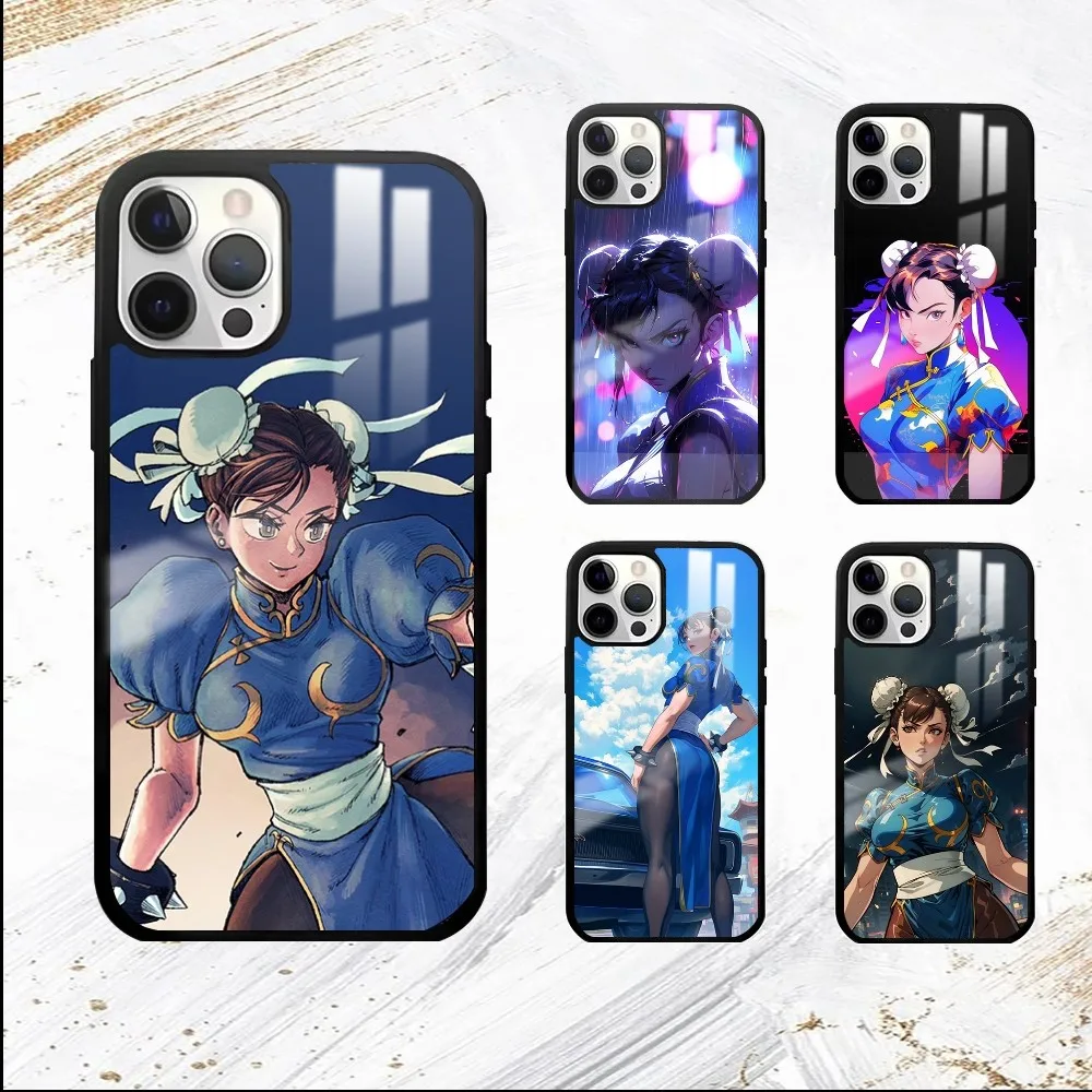 Chun-Li Game-Street-Fighters Phone Case For iPhone 16 15 14 13 12 11 Pro Max Plus Mini PC Fashion mirror phone case