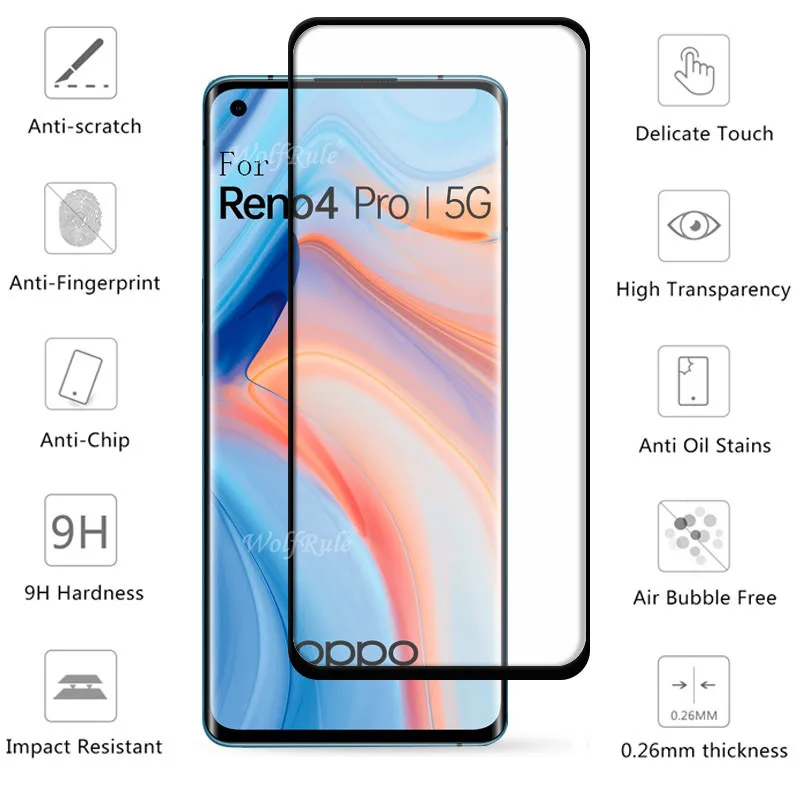 4-in-1 For OPPO Reno 4 Pro 5G Glass For Reno 4 Pro 5G Phone Flim Protective Glass Screen Protetor For Reno 4 Pro 5G Lens Glass